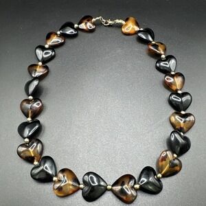 Animal Print Heart Shape Necklace 20"